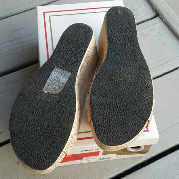 Pierre Dumas Beaded Accent Chunky Slip-on Wedges - Picture 13 of 16